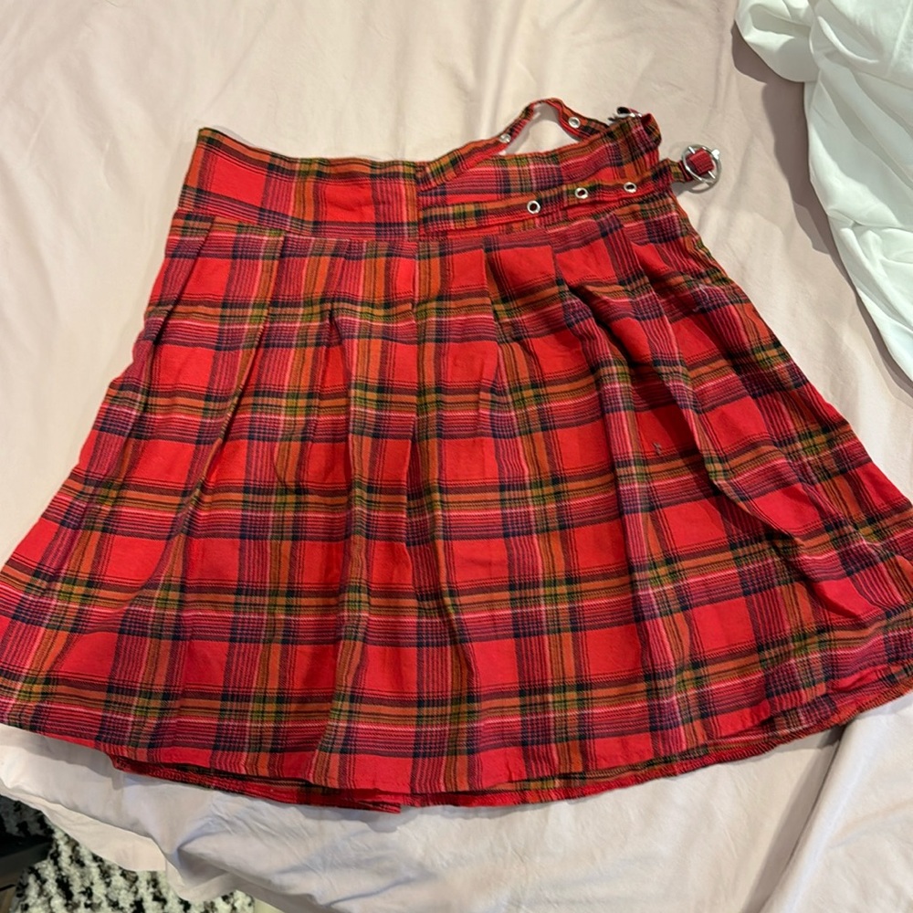 Plaid mini skirt